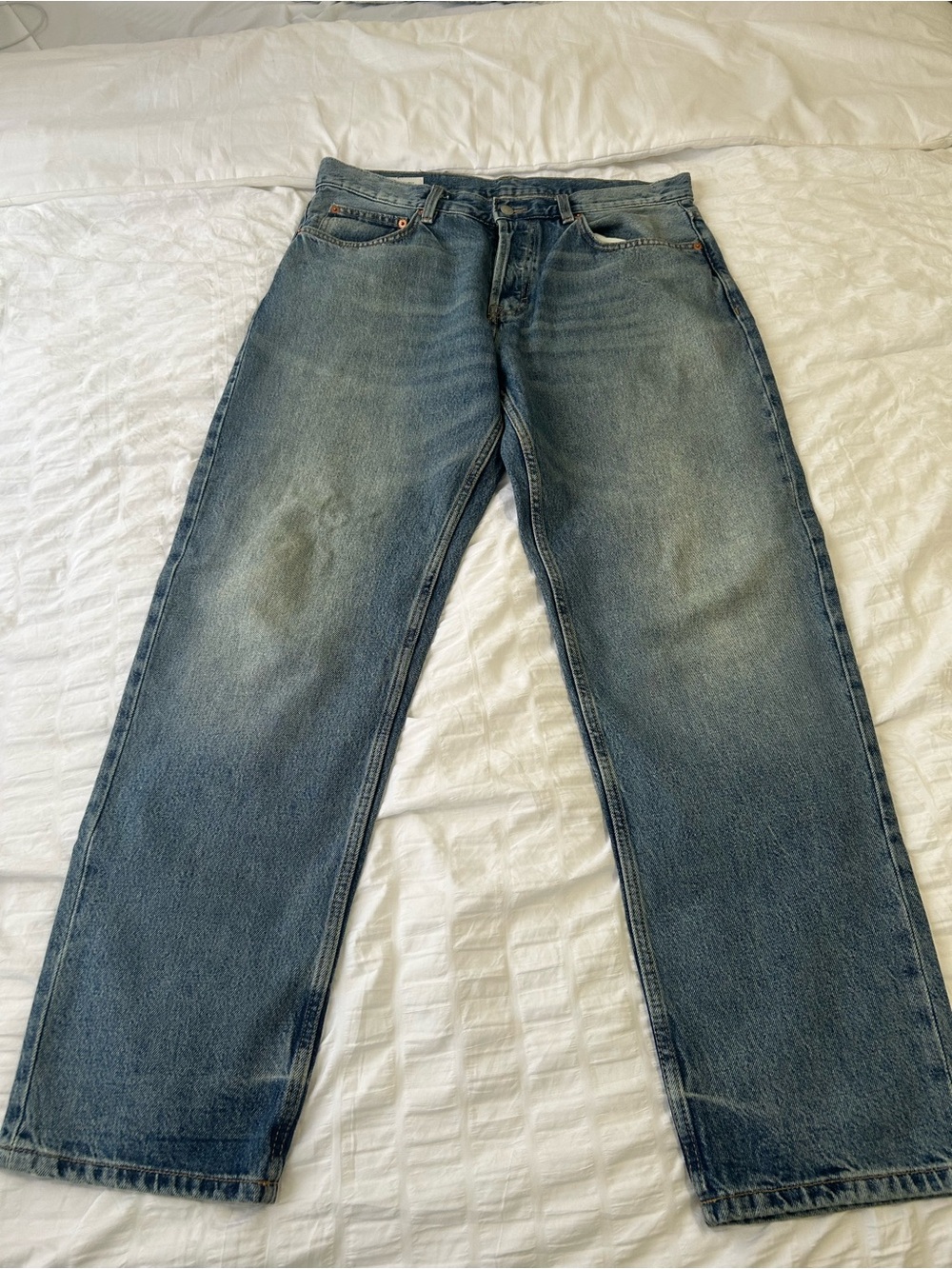 Zara Men's Relaxed Blue Denim Jeans